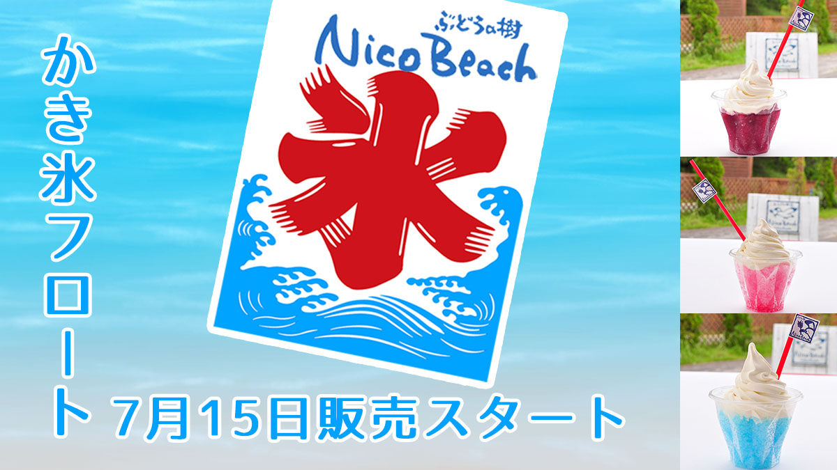 ニコビーチ かき氷フロート始めます！7月15日（金）より販売開始
